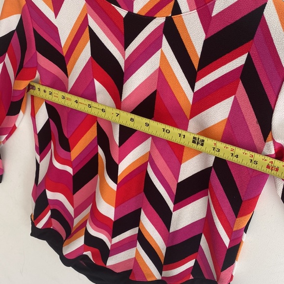 Attitude zigzag multicolored print top, Size XS/S - Picture 6 of 7